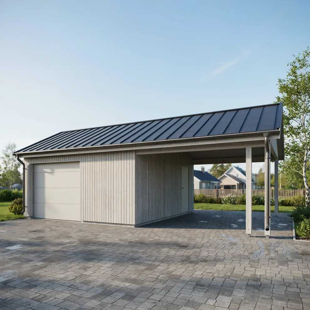 bygga garage carport upplands vasby stockholm